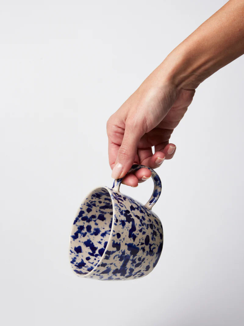 SPLATTER CHINO MUG BLUE | Jones and Co .