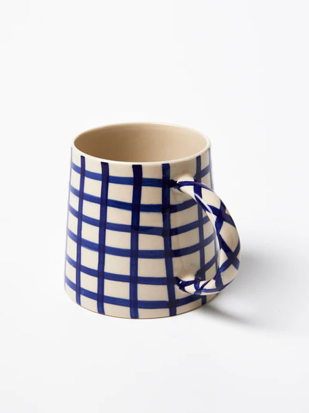 LARDER CHECK MUG NAVY | Jones & Co