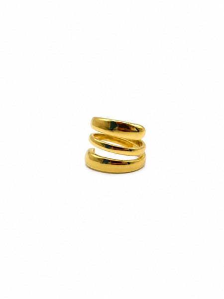 Gold Triple Twist Ring | Tiger Tree