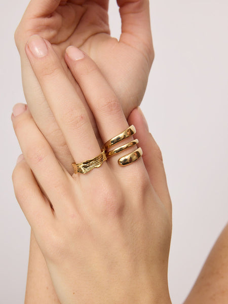 Gold Triple Twist Ring | Tiger Tree