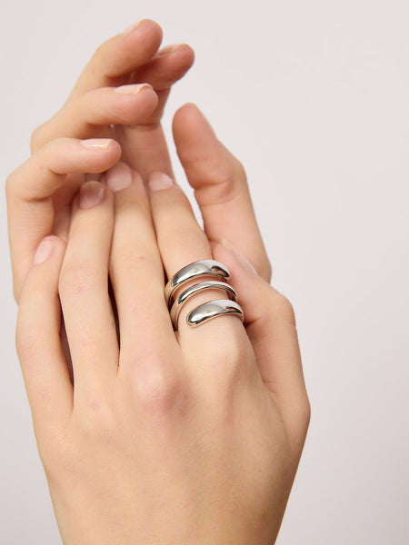 Silver Triple Twist Ring | Tiger Tree
