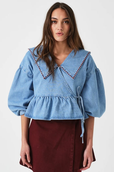 Nour Blouse - Summer Sky | Seventy + Mochi