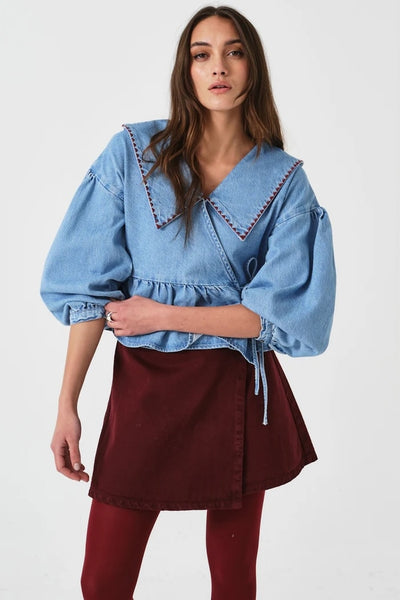 Nour Blouse - Summer Sky | Seventy + Mochi