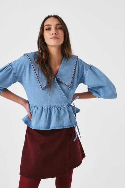 Nour Blouse - Summer Sky | Seventy + Mochi