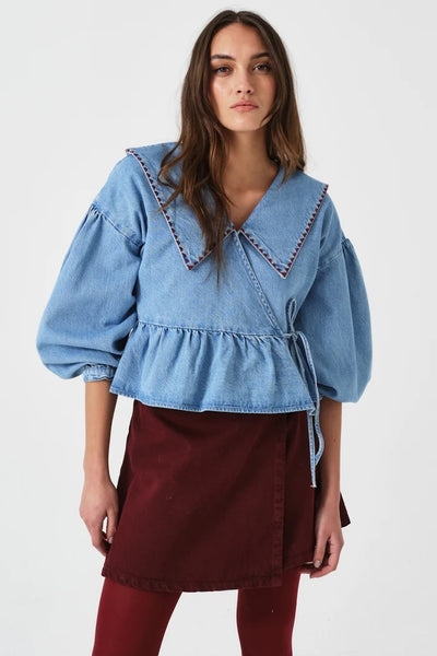 Nour Blouse - Summer Sky | Seventy + Mochi