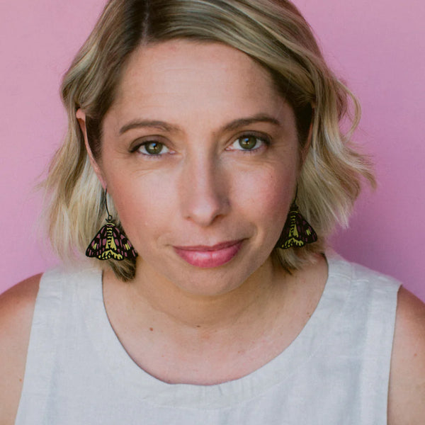 Midi Moth earrings in Sheep Moth | Denzandco