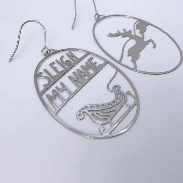 Sleigh My Name Earring | Denzandco | Silver