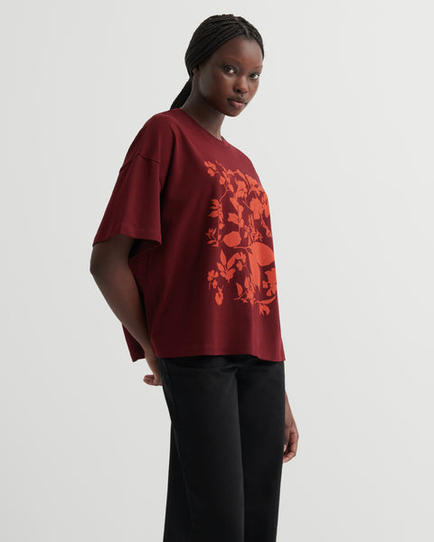 Stencil TEE - Maroon | Kowtow