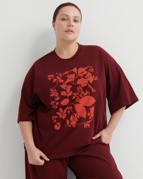 Stencil TEE - Maroon | Kowtow