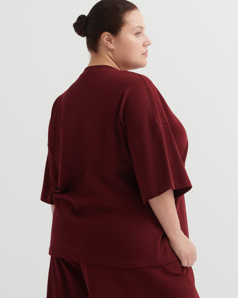 Stencil TEE - Maroon | Kowtow