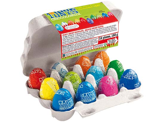 Tony's Chocolonely | Easter Egg Carton 12 Assorted Eggs