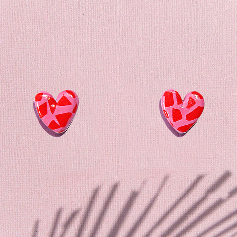 Terrazzo Heart Studs | Kingston Jewellery