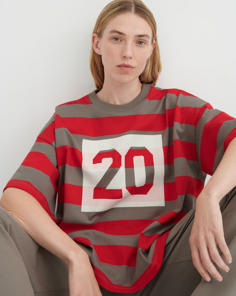 TWENTY TEE - Poppy Stripe | Kowtow