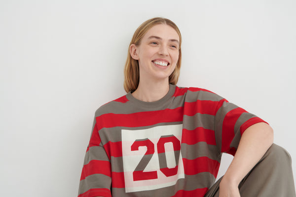 TWENTY TEE - Poppy Stripe | Kowtow