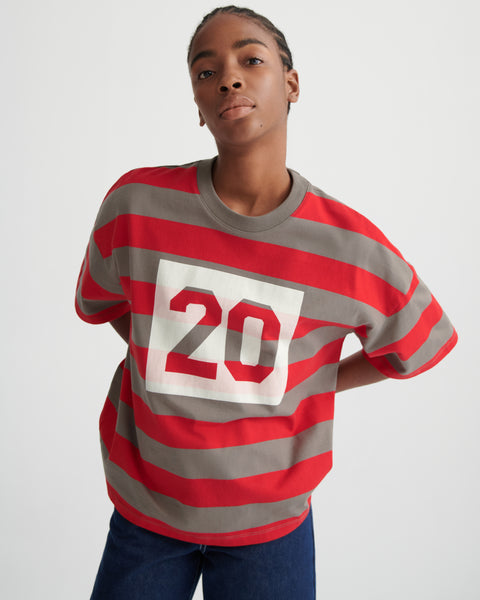 TWENTY TEE - Poppy Stripe | Kowtow