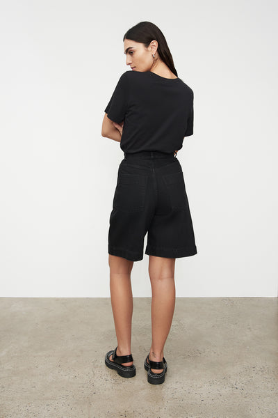 Journey Shorts | Kowtow  | Black Denim