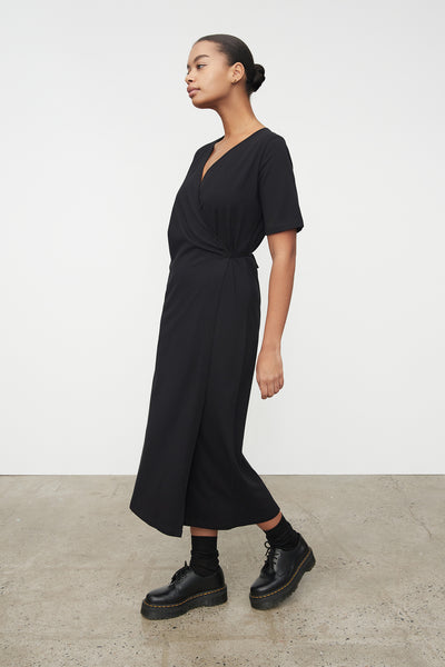 Crossover Dress | Kowtow | Black