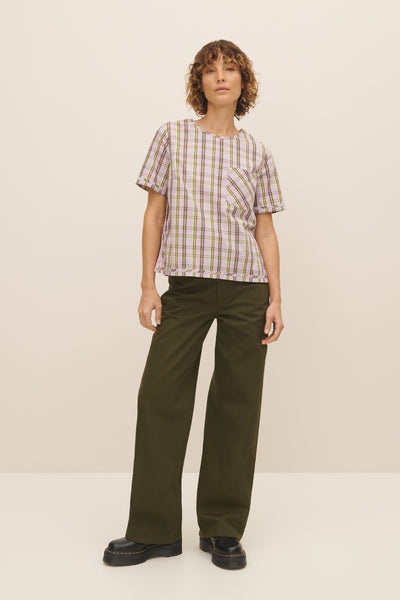 Adrian Top | Kowtow | Pink Tartan