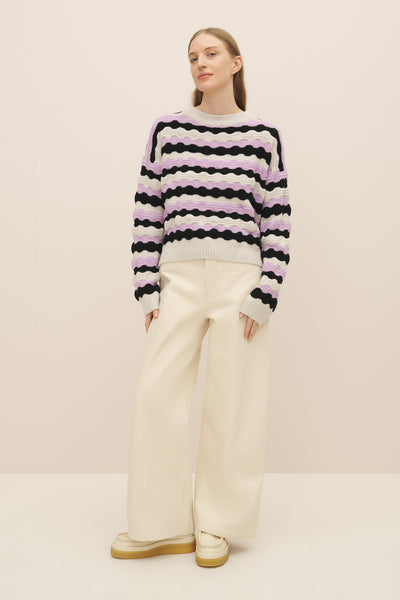 Memphis Jumper | Kowtow | Lilac Stripe