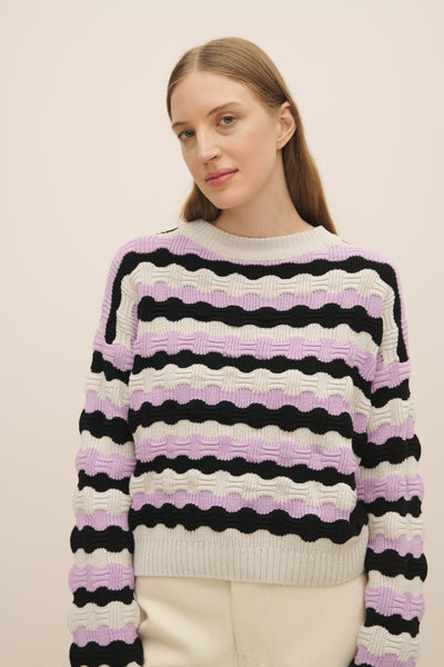 Memphis Jumper | Kowtow | Lilac Stripe