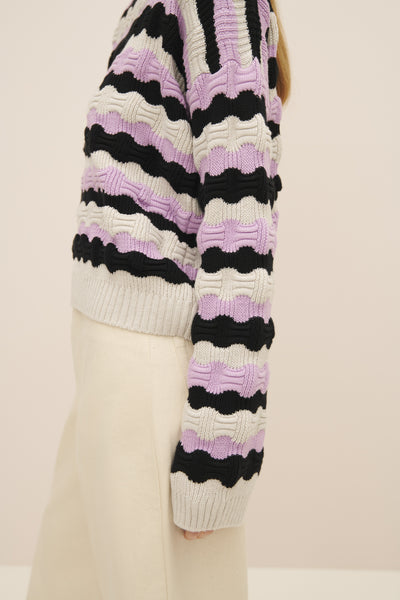 Memphis Jumper | Kowtow | Lilac Stripe