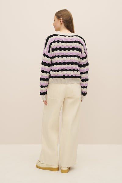 Memphis Jumper | Kowtow | Lilac Stripe