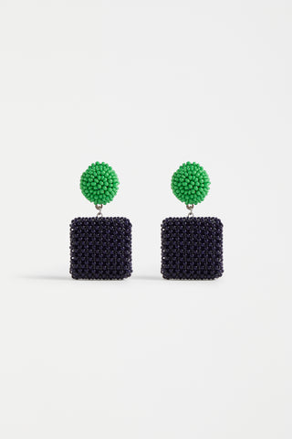 GARA LONG DROP EARRING | Elk The Label | BRIGHT NAVY