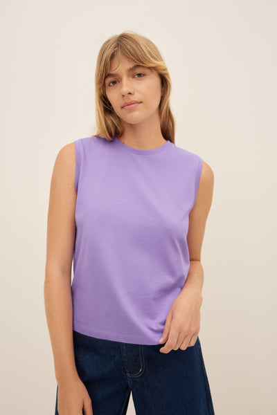 Singlet Top | Kowtow | Cool Violet