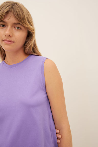 Singlet Top | Kowtow | Cool Violet