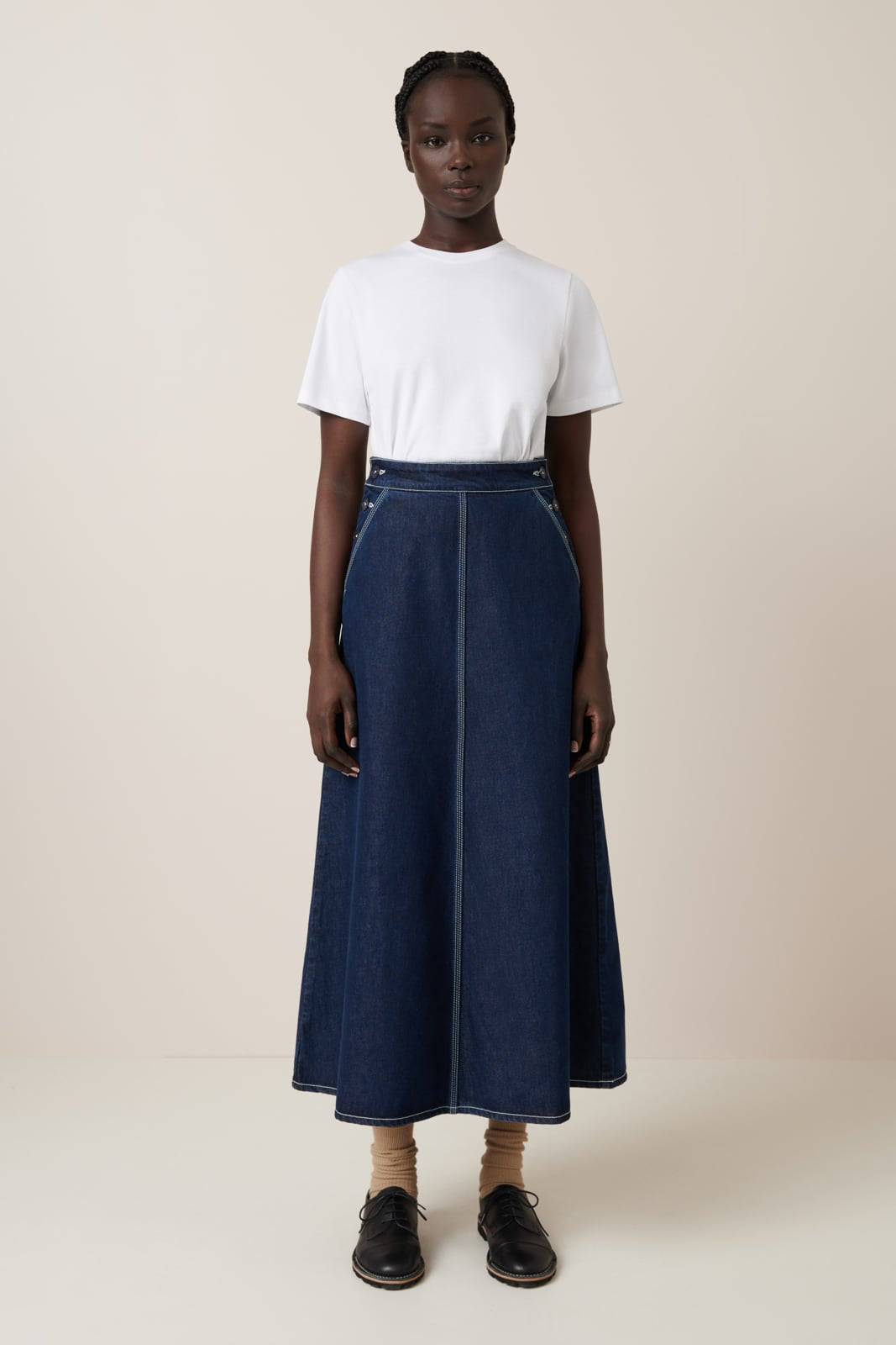 PIPER SKIRT | Kowtow  | Indigo Denim