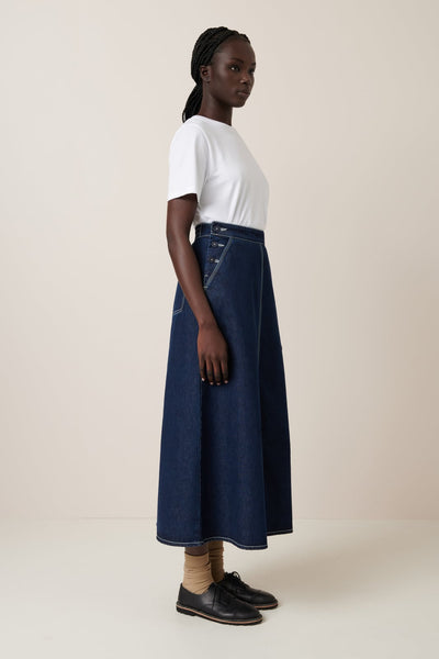 PIPER SKIRT | Kowtow  | Indigo Denim