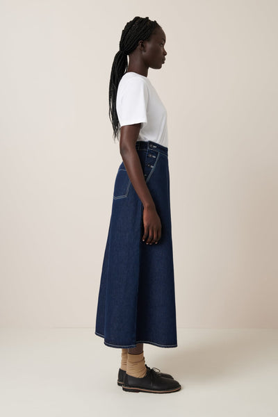 PIPER SKIRT | Kowtow  | Indigo Denim