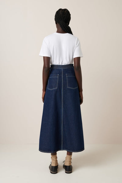 PIPER SKIRT | Kowtow  | Indigo Denim