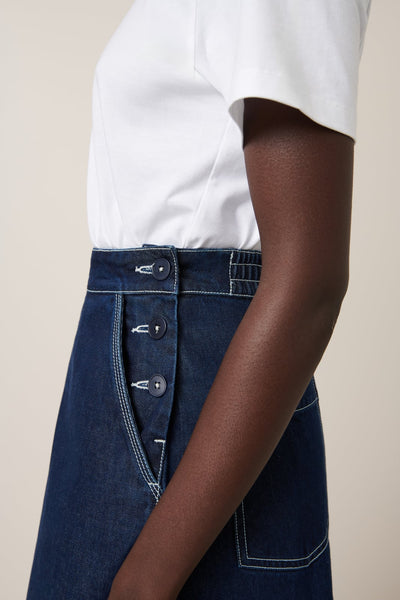 PIPER SKIRT | Kowtow  | Indigo Denim