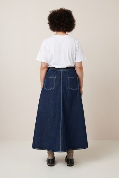 PIPER SKIRT | Kowtow  | Indigo Denim