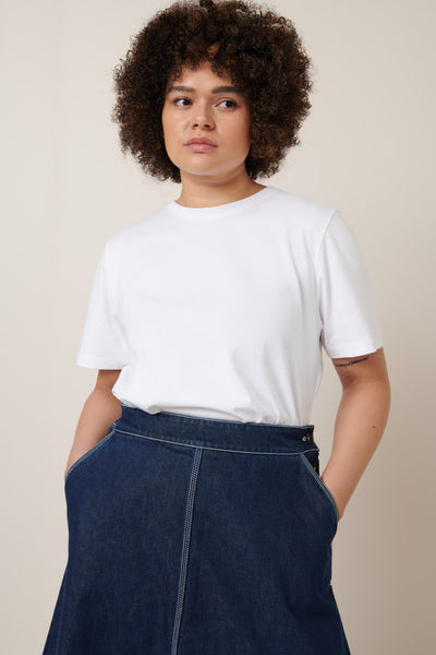 PIPER SKIRT | Kowtow  | Indigo Denim