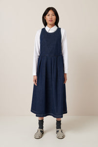 APRON DRESS | Kowtow | Indigo Denim