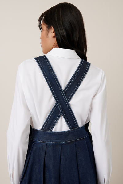 APRON DRESS | Kowtow | Indigo Denim