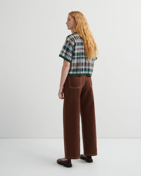CHEQUERED TEE - FOREST | Kowtow
