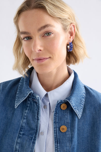 Karen Small Hoop Earring - Denim | Elk The Label