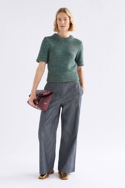 Luft Lurex Knit Top - Sage/Gold | Elk The Label