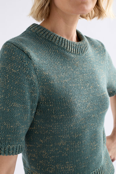 Luft Lurex Knit Top - Sage/Gold | Elk The Label