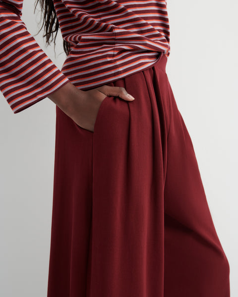 Drape Pant - Maroon | Kowtow