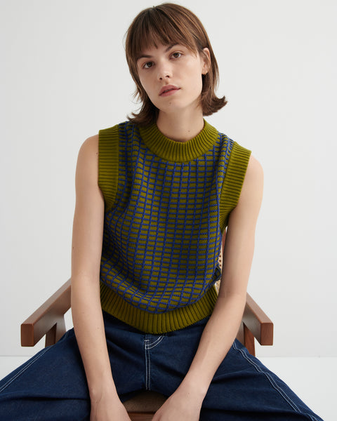 Grid Vest - Field | Kowtow