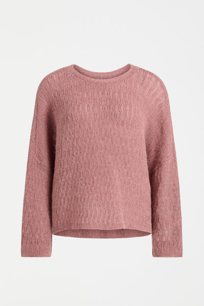 Agna Pattern Sweater - Rosewood | Elk The Label