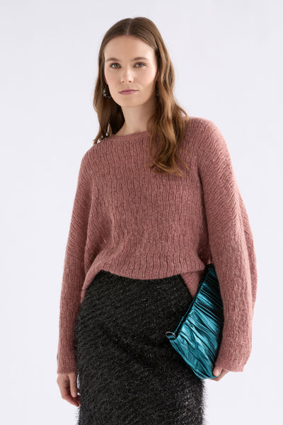 Agna Pattern Sweater - Rosewood | Elk The Label