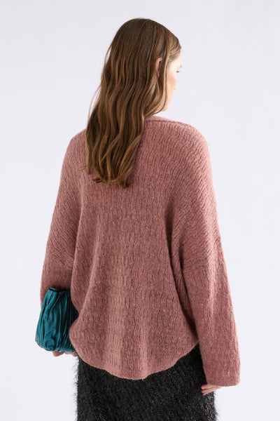 Agna Pattern Sweater - Rosewood | Elk The Label