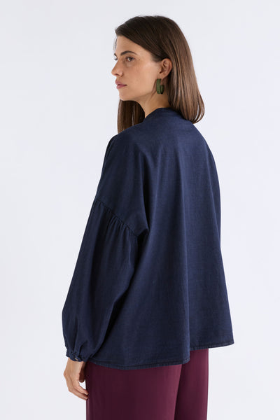 ALBEZ SHIRT - DARK BLUE DENIM | Elk The Label