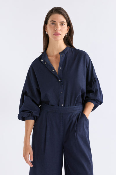 ALBEZ SHIRT - DARK BLUE DENIM | Elk The Label