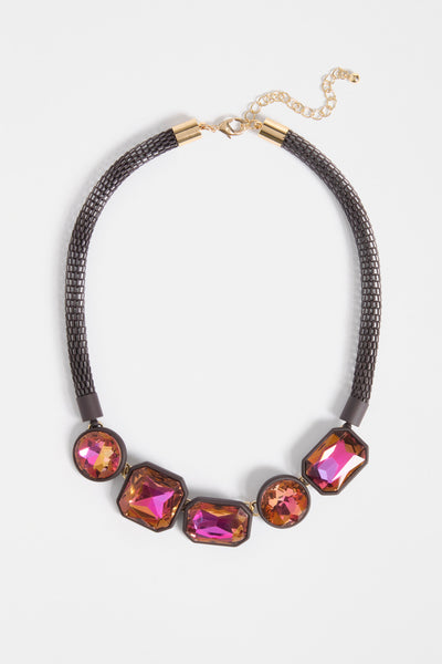 JULE CHOKER NECKLACE - IRIDESCENT MAGENTA | Elk The Label